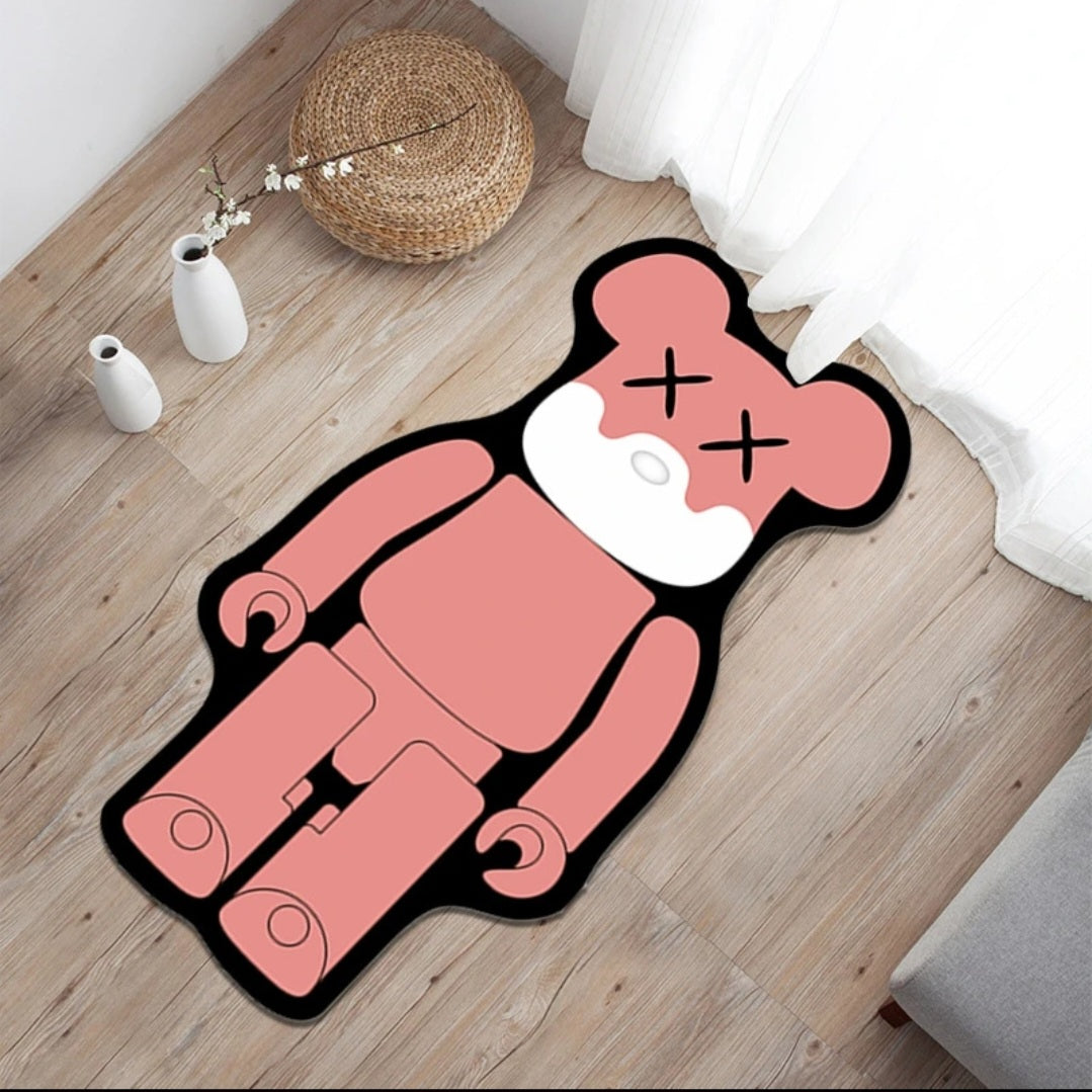 ALFOMBRA KAWS OSO ROSA