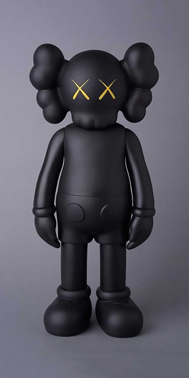 ALFOMBRA KAWS TRIPLE NEGRO AFELPADA 60X120 CM